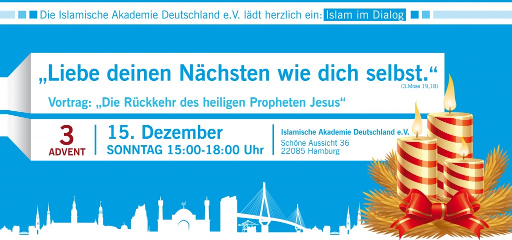 Einladung zu Dialogveranstaltung am 15. Dezmeber 2013 in der Blauen Moschee an der Alster